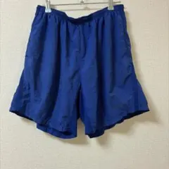 ナイキ 【L】ショートパンツ 裾ストレート 無地 青 ポリエステル ランニング