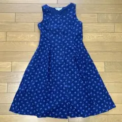 The Scotch House ノースリーブワンピース ネイビー花柄140Aのサムネイル