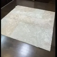 ウニコ購入　フィグレ　ベージュ 無地 ラグ 約200cm x 200cm