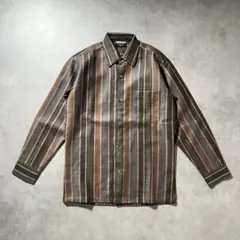 ヴィンテージ LORDY ストライプ 長袖シャツ 古着 シンプル メンズ
