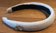 ＣＡ4ＬＡ カシラ 水色ツイード カチューシャ