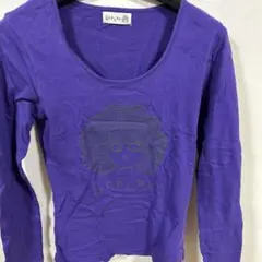 SCOLAR 紫色 長袖Tシャツ Mサイズ