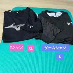 Mizuno ブラックゲームシャツ Tシャツ 2枚セット　メンズ