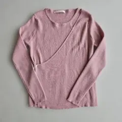 【by muni:r】アシンメトリーピンクニット Fサイズのサムネイル