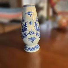 アンティーク　乾隆年製 染付け龍図花瓶