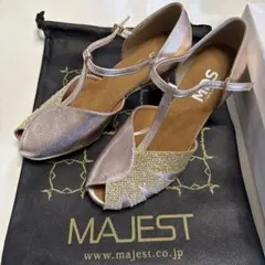 MDS 社交ダンスシューズ 24cm メタリックピンク　マジェスト　Majest MDS 社交ダンスシューズ 24cm メタリックピンク マジェスト Majest