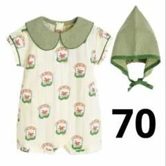 【美品】モイモルン moimoln ショートオール　ロンパース　70サイズ