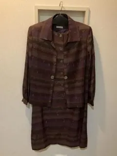 紫系ストライプセットアップ