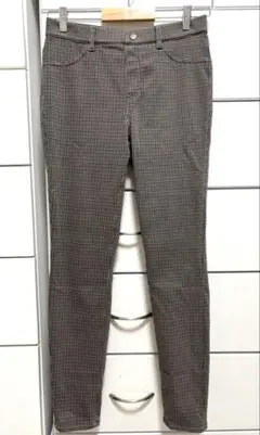 UNIQLO ガンクラブチェック スキニーパンツ