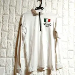 Kappa（カッパ）ハーフジップ　長袖　ゴルフシャツ　ホワイト　M　64