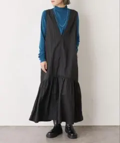 Omekashi オメカシ/タフタギャザージャンパースカート