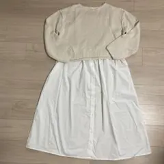 未使用！GUニット　レイヤードワンピース　セット