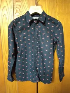 ボンポワン 恐竜柄長袖シャツ サイズ8