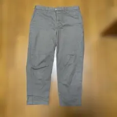 GU／ジーユー（ワイドテーパード・コットンアンクルパンツ ｜ブラウン）