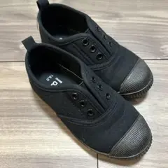 R.L.B 黒　スリッポン　スニーカー　ブラック　16 16.0