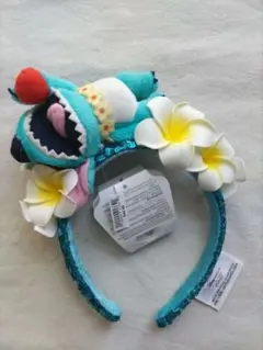 希少新品タグ付 スティッチ フラワー　カチューシャ　アウラニ　限定　ハワイ