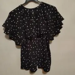 ROPÉ PICNIC ドット柄フリルブラウス 38