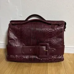 イタリア製 本革 パイソン バッグ