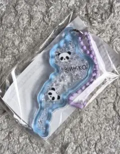 【新作 パンダ】琵琶湖アクリルキーホルダー 道の駅草津 限定 水色