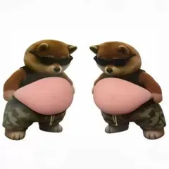 おなかぷにぷに 3Dシール 犬 2匹セット