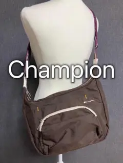 Champion チャンピオン ロゴ ショルダーバッグ 茶　ブラウン