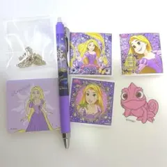 ラプンツェル ステッカー　メモ　ボールペン　チャーム　セット　ディズニーストア