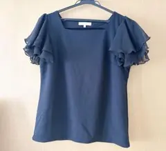 PROPORTION フリルスリーブブラウス　ブラックのサムネイル