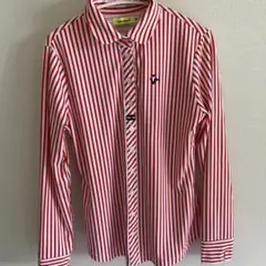 WAHEART 赤白ストライプ 長袖シャツ 40