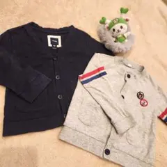 【90~95cm】babyGap ネイビー 西松屋 グレー カーディガン 男の子