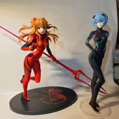 【美品】エヴァ フィギュア 2点セット レイ（一番くじC賞）＆ アスカ限定箱あり