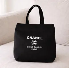 新品　CHANEL シャネル ノベルティ トートバッグ ブラック ロゴ入り