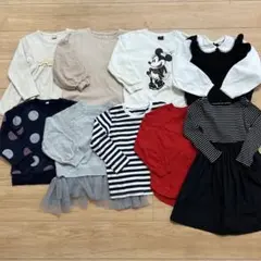 110cm 女の子服　12点まとめ売り　トレーナー　パンツ　スカート　ワンピ秋冬