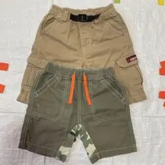 ハーフパンツ　カーゴパンツ　綿100% 2枚セット