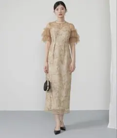 jaqurd doking dress / ジャガードドッキングドレス - メルカリ
