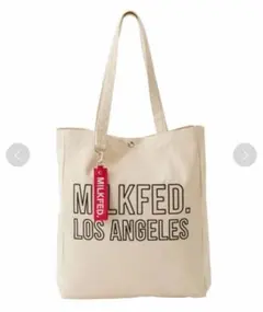 MILKFED. EMBROIDERY OUTLINE LOGO TOTE