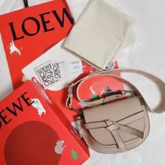 LOEWE ゲートデュアルバッグ ミニ サンド - メルカリ