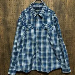 エディーバウアー　ワークシャツ ナイロンシャツ　青　ブルー XL 　YE24