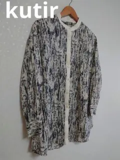 柄シャツ　バンドカラー　ブラウス　1/27まで最終お値下げ