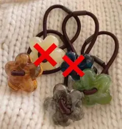 【【 最終値下げ！！ 】】新品未使用　花モチーフヘアゴム　3本セット