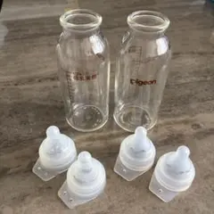Pigeon 哺乳瓶 200ml 2本 乳首4個セット　直付け