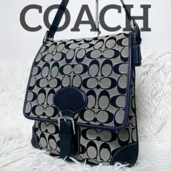 良品 COACH ✨️ クロスボディ ショルダーバッグ シグネチャー 黒