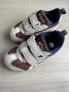 ファミリア　アシックスキッズシューズ ホワイト/レッド16cm