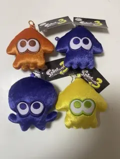 スプラトゥーン3 イカ型キーホルダー4個セット