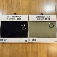 新品UNIQLO ユニクロ アニヤハインドマーチ キッズ Tシャツ 120 2枚