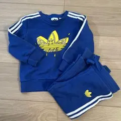 adidas 青 ジャージ 上下セット セットアップ レモン