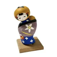 みかん 子守人形 陶器置物 昭和レトロ雑貨 郷土玩具 工芸品 ご当地土産オブジェのサムネイル