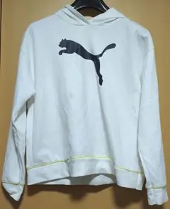 Puma ホワイト フード付きパーカー