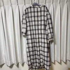 チェックシャツワンピース