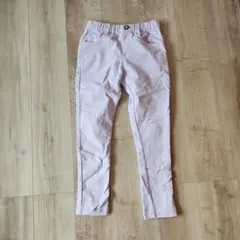 140cm 薄い紫　裏起毛　 スリムフィット　長ズボン