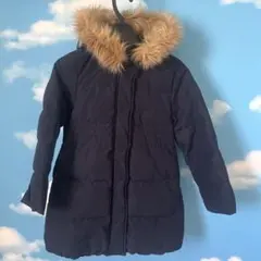 GU ネイビー ダウンコート